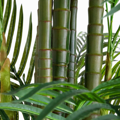 11' Areca palm tree, UV resistant artificial unit with multiple green trunks by Nearly Natural on Tampa Home & Garden Store