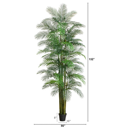 Artificial Areca Palm Tree, Nearly Natural, UV resistant, 12 ft tall indoor/outdoor in pot on Tampa Home & Garden Store