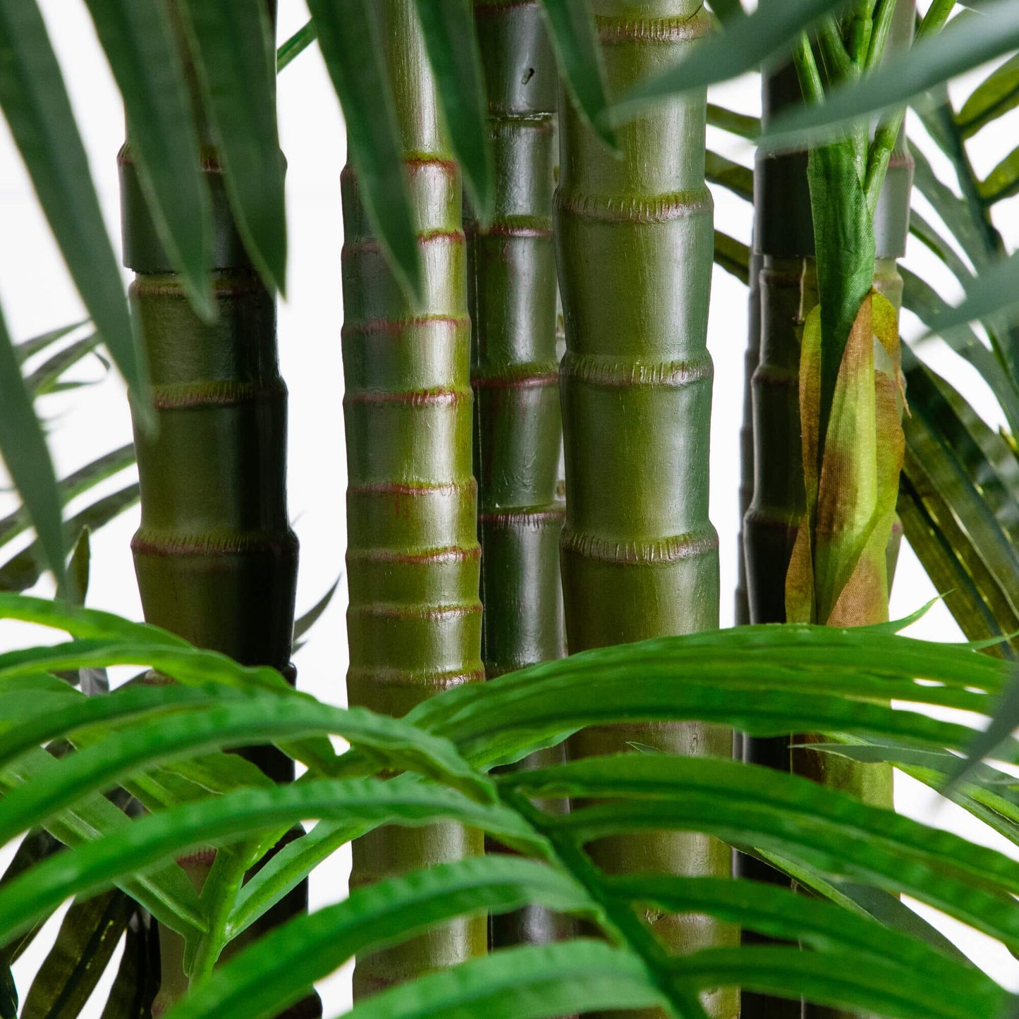 12' UV Resistant Artificial Areca Palm Tree with bamboo trunks and lush fronds indoors outdoors on Tampa Home & Garden Store