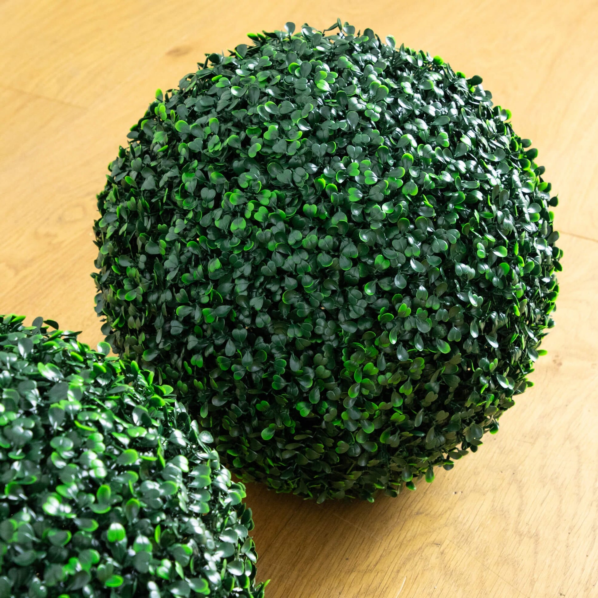 12-inch UV-resistant artificial boxwood ball set of 2 by Nearly Natural topiary spheres on Tampa Home & Garden Store