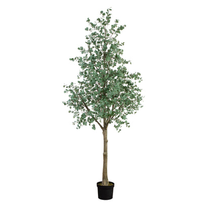 Artificial eucalyptus tree 13 ft by Nearly Natural in a black pot on Tampa Home & Garden Store