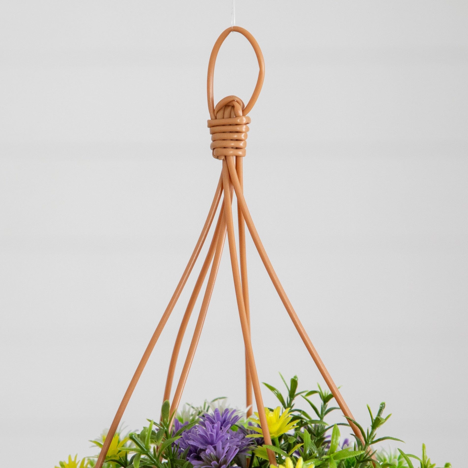 Hanging basket Nearly Natural dandelion & rosemary 13 in UV resistant artificial set of 2 on Tampa Home & Garden Store