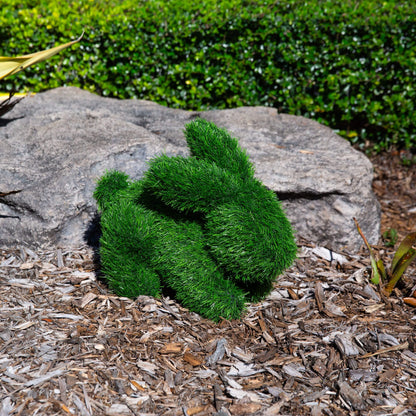 13in UV resistant artificial grass topiary bunny for indoor outdoor use on Tampa Home & Garden Store