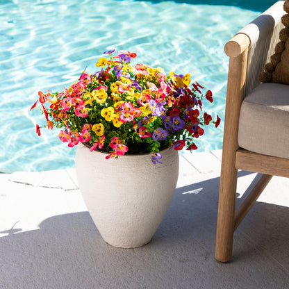 Artificial Pansy Bush 13in UV Resistant, Nearly Natural set of 12 for indoor/outdoor use on Tampa Home & Garden Store