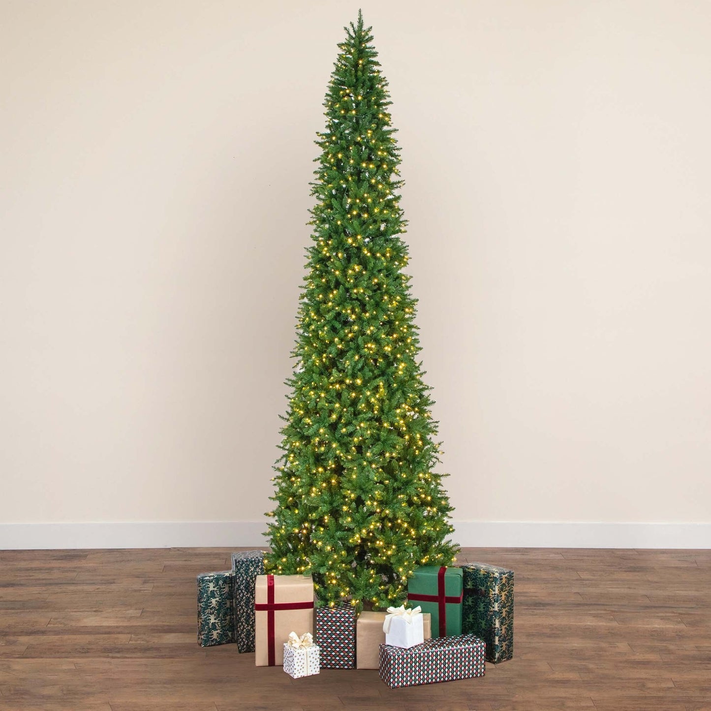 Artificial Slim Christmas Tree with Led Lights