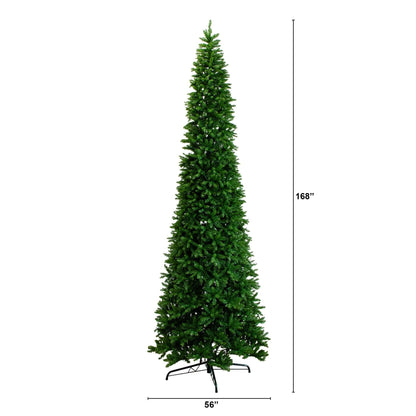Artificial Slim Christmas Tree with Led Lights