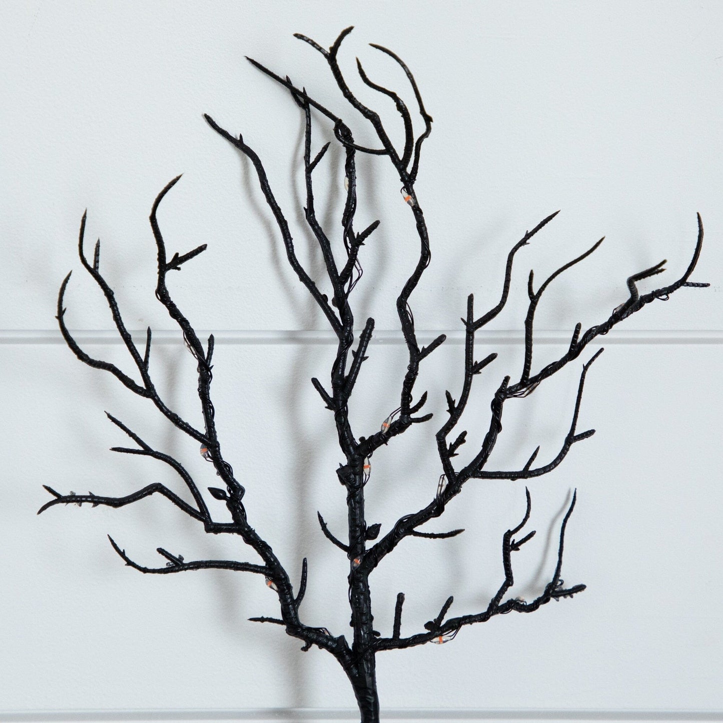 Set Of 3 Halloween Black Twig Branches Orange Led