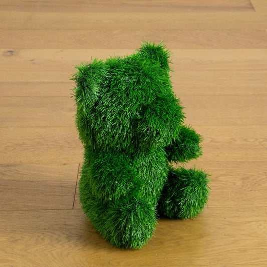 Artificial grass topiary bear 14in UV resistant indoor outdoor Nearly Natural on Tampa Home & Garden Store