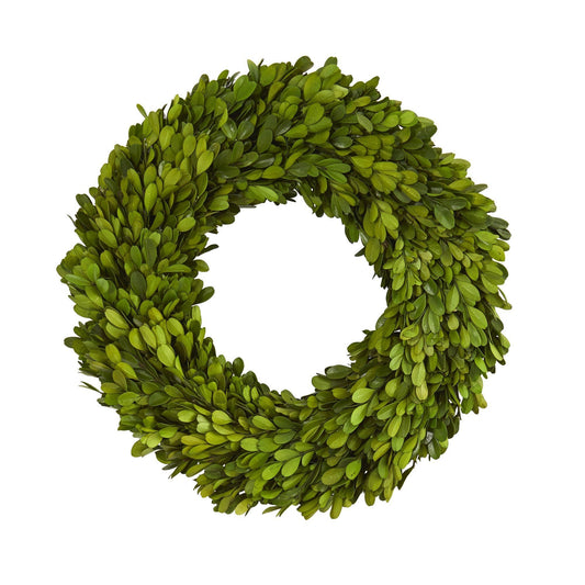 14” Preserved Boxwood Wreath - Tampa Home & Garden Store