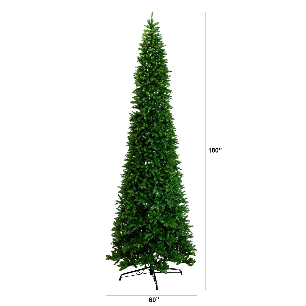 15-ft slim Green Mountain Pine Christmas tree by Nearly Natural with 1900 warm white LEDs on Tampa Home & Garden Store