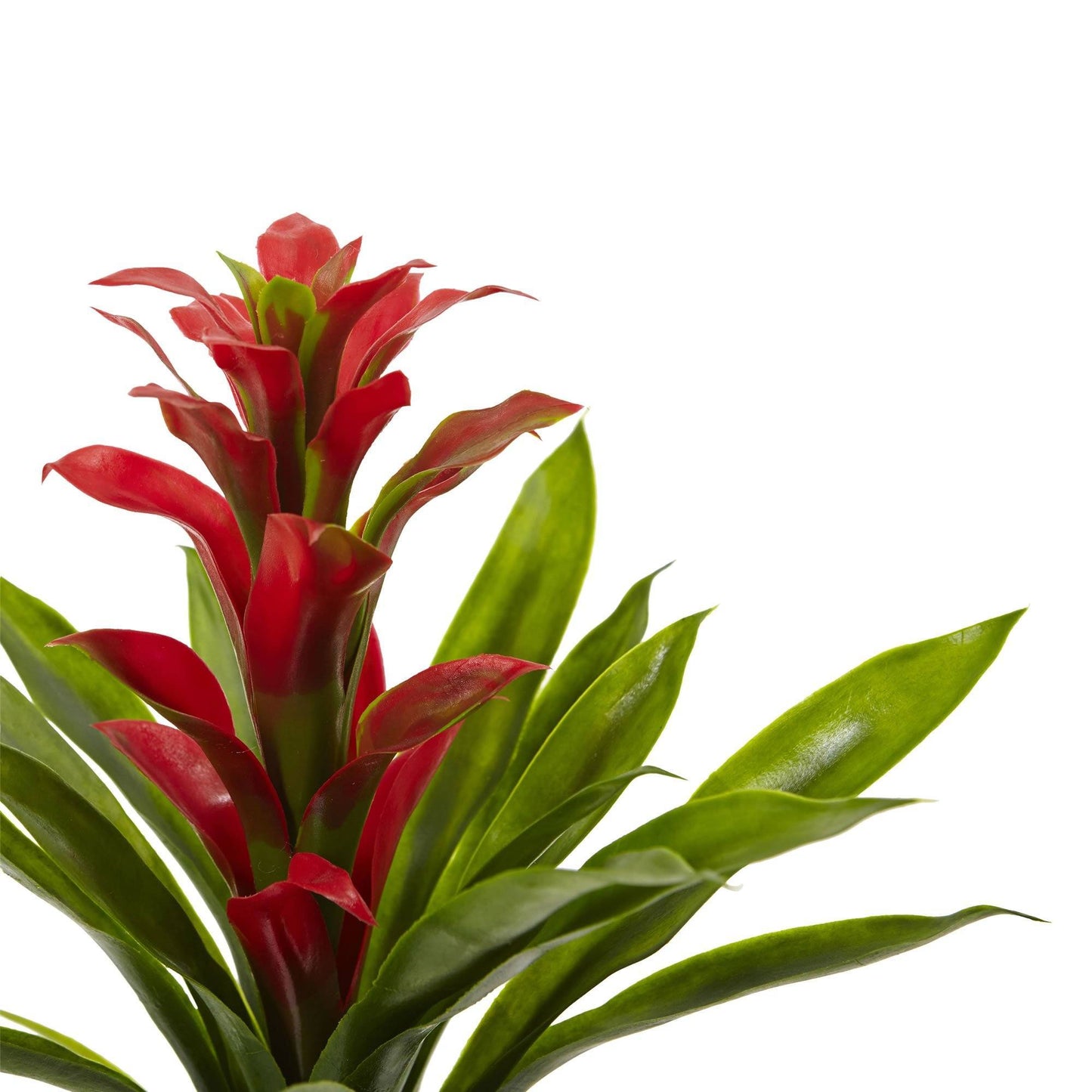 Bromelia artificial de 15 pulgadas (juego de 4)