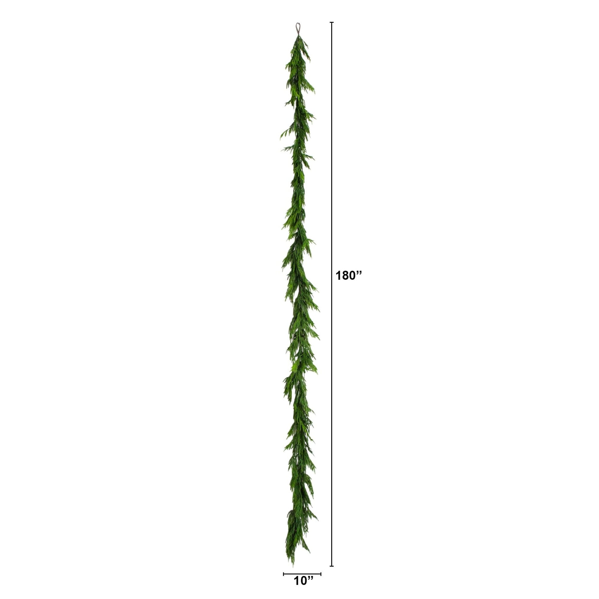 Norfolk Island Pine Garland 15 ft artificial Real Touch with natural look by Nearly Natural on Tampa Home & Garden Store