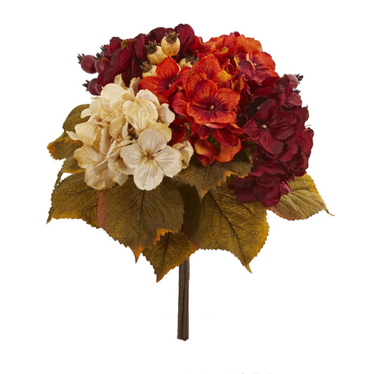 16” Autumn Hydrangea Berry Bouquet Artificial Flower (Set of 2) - Tampa Home & Garden Store
