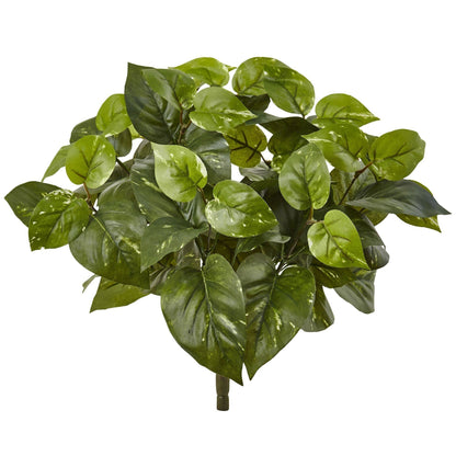 Nearly Natural 16in pothos artificial plant set of 6 with glossy green leaves on brown stems on Tampa Home & Garden Store