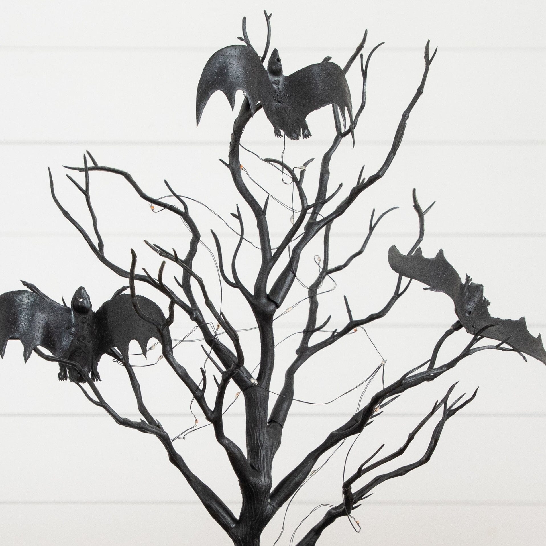 16in Nearly Natural black spooky twig tree with bats and 20 orange & purple LED lights on Tampa Home & Garden Store