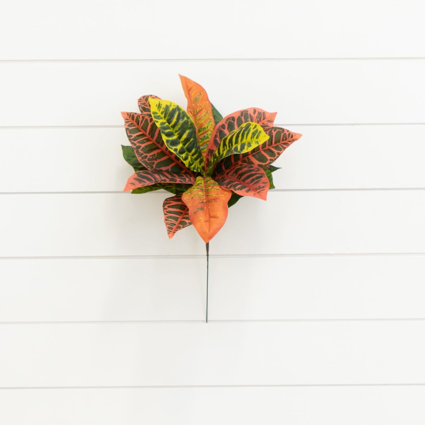 Planta artificial de crotón para jardín de 43 cm (tacto real) (juego de 6)