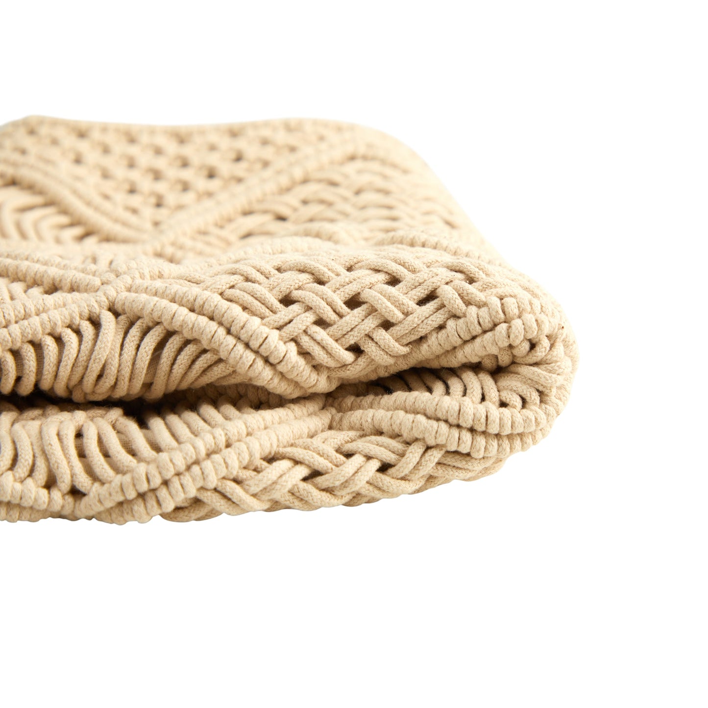 18” Boho Cross Woven Macrame Decorative Pillow Cover