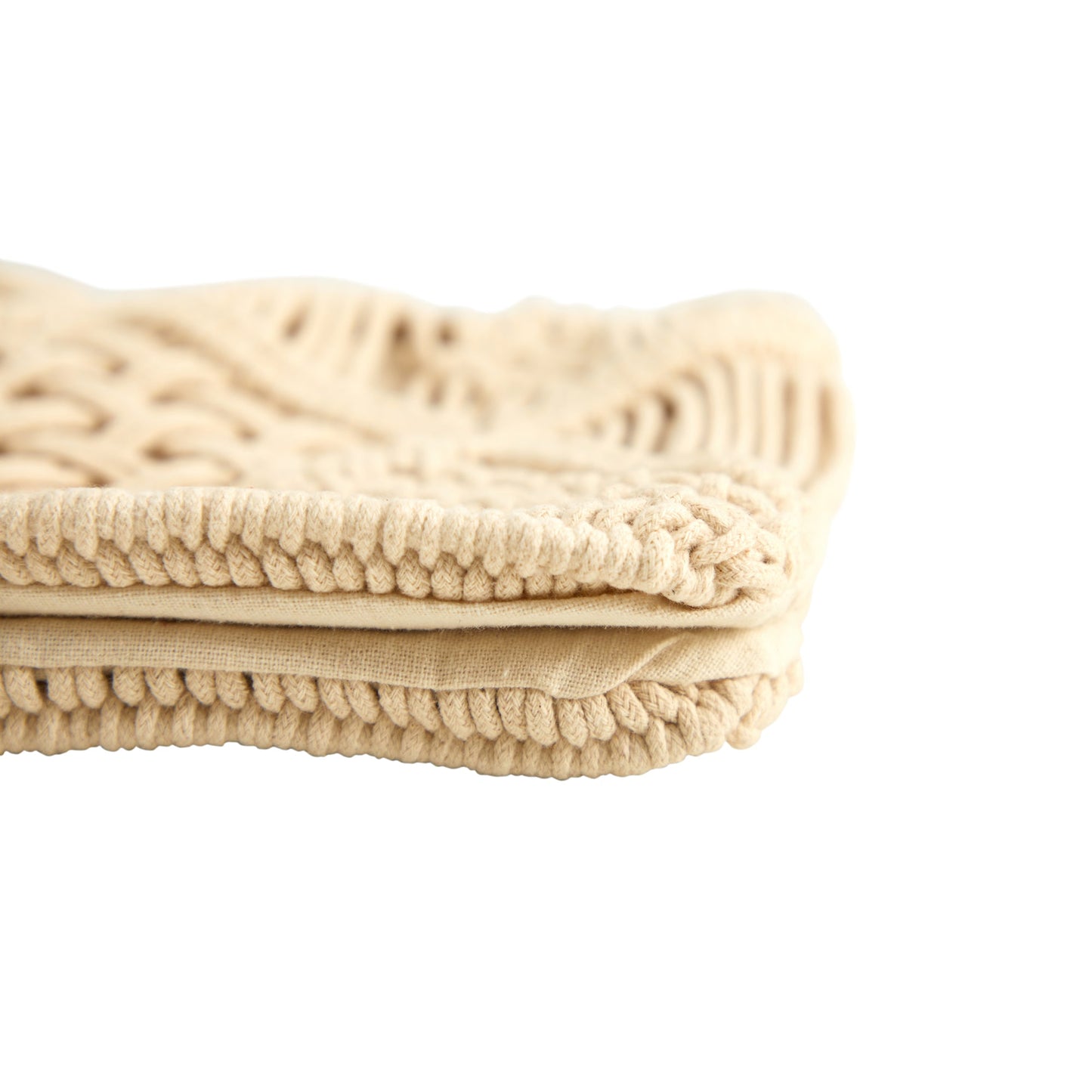 18” Boho Cross Woven Macrame Decorative Pillow Cover