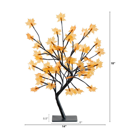 18in Nearly Natural pre-lit autumn maple tree with 48 warm white maple-shaped LED lights on Tampa Home & Garden Store