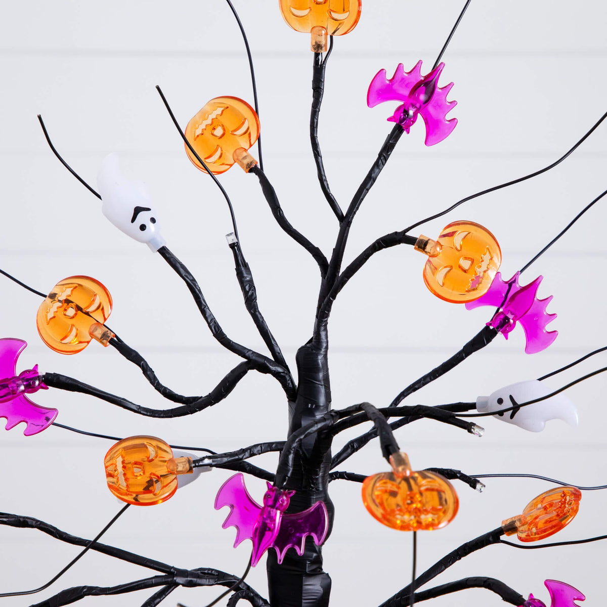 18in Pre-Lit Halloween Ghosts, Bats & Pumpkins Ornament Tree with 24 LEDs Nearly Natural on Tampa Home & Garden Store