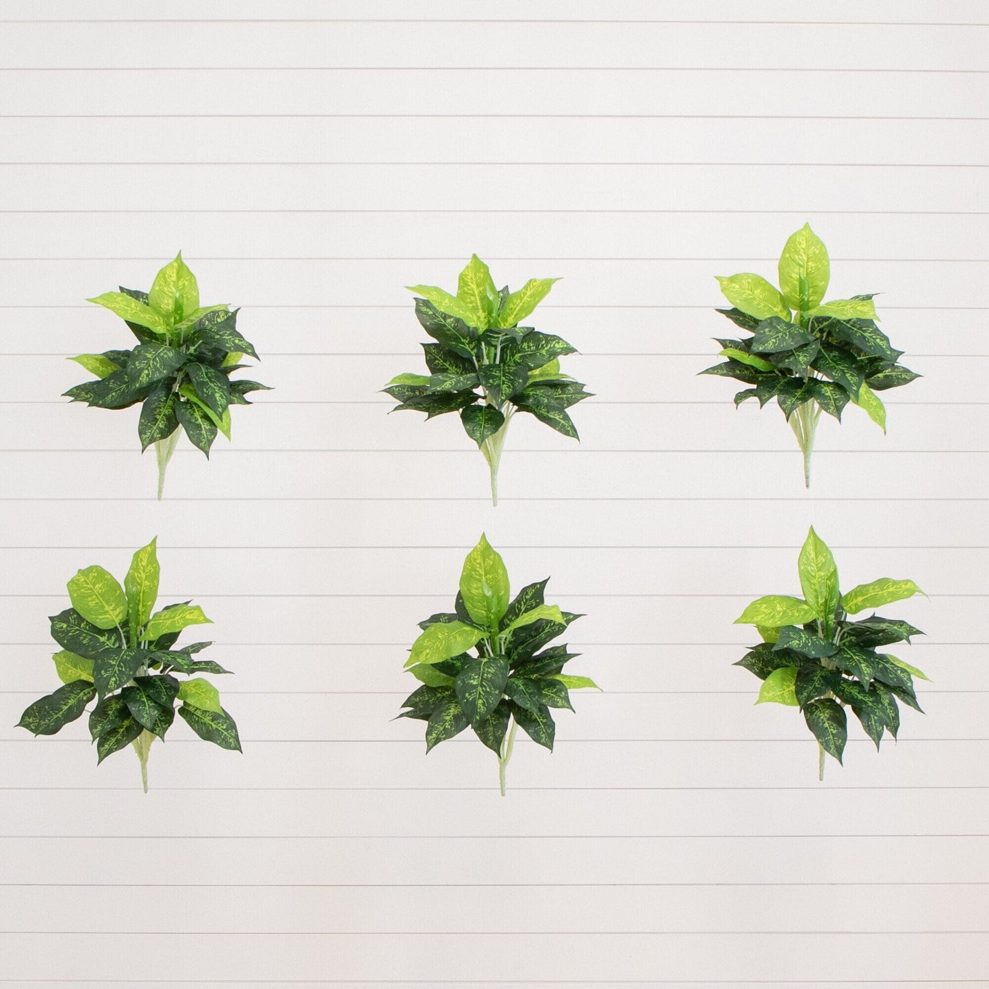 19 Inch Artificial Dieffenbachia Plant Set of 6