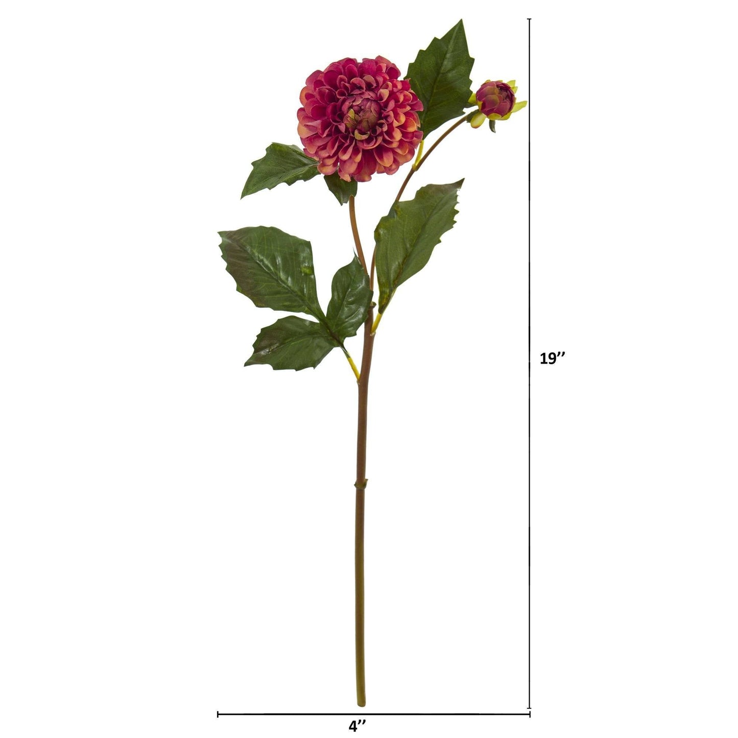 Dahlia artificiel de 48 cm (lot de 6)