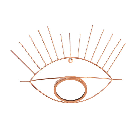 19” Gold Metal Eye Wall Mirror