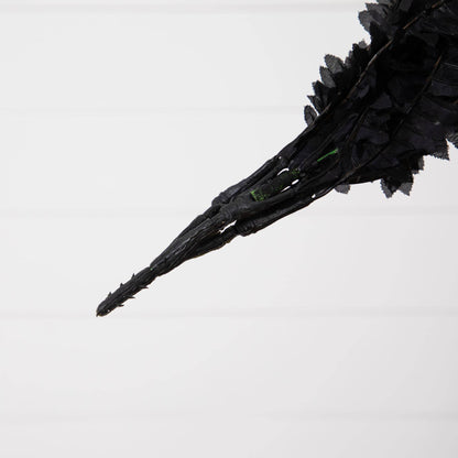 19in artificial Halloween Black Boston Fern stem with black faux leaves from Nearly Natural on Tampa Home & Garden Store