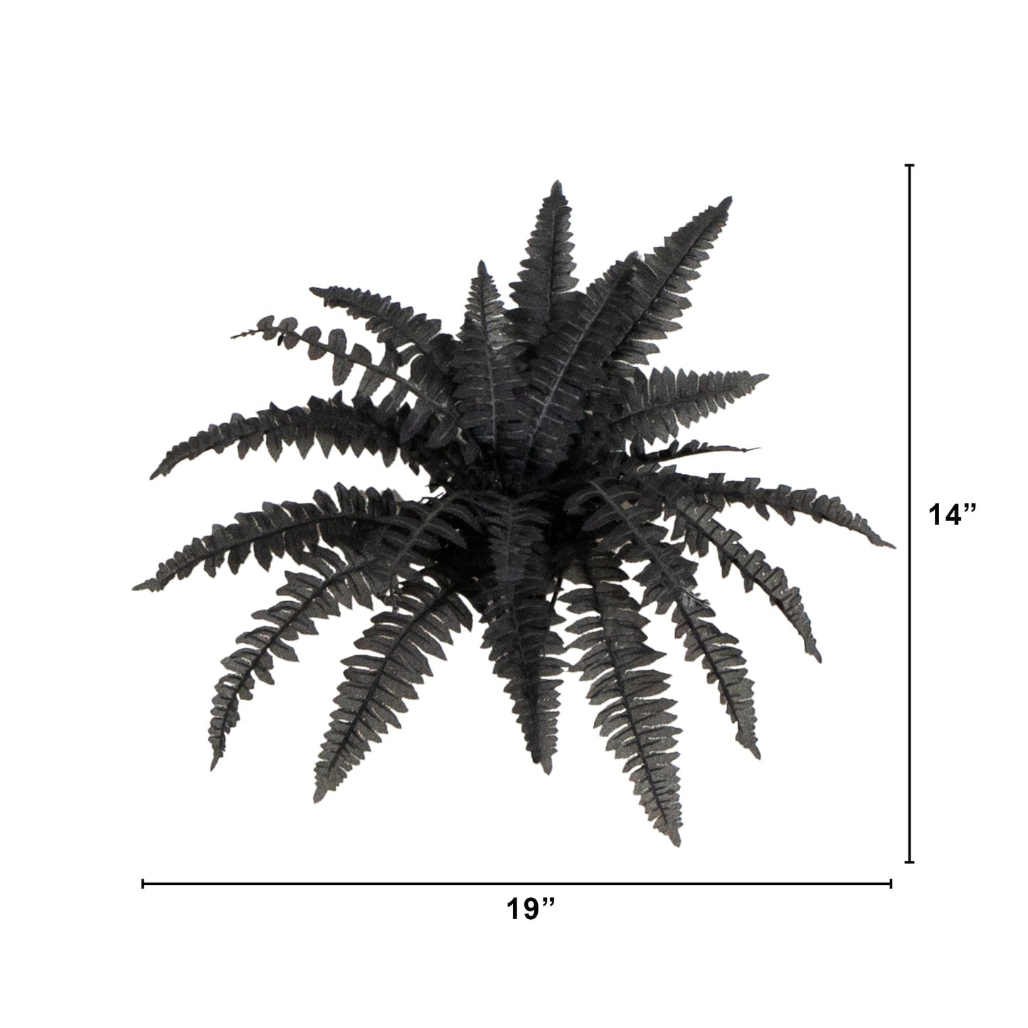 Artificial 19in black Boston fern plant set of 6 on Tampa Home & Garden Store