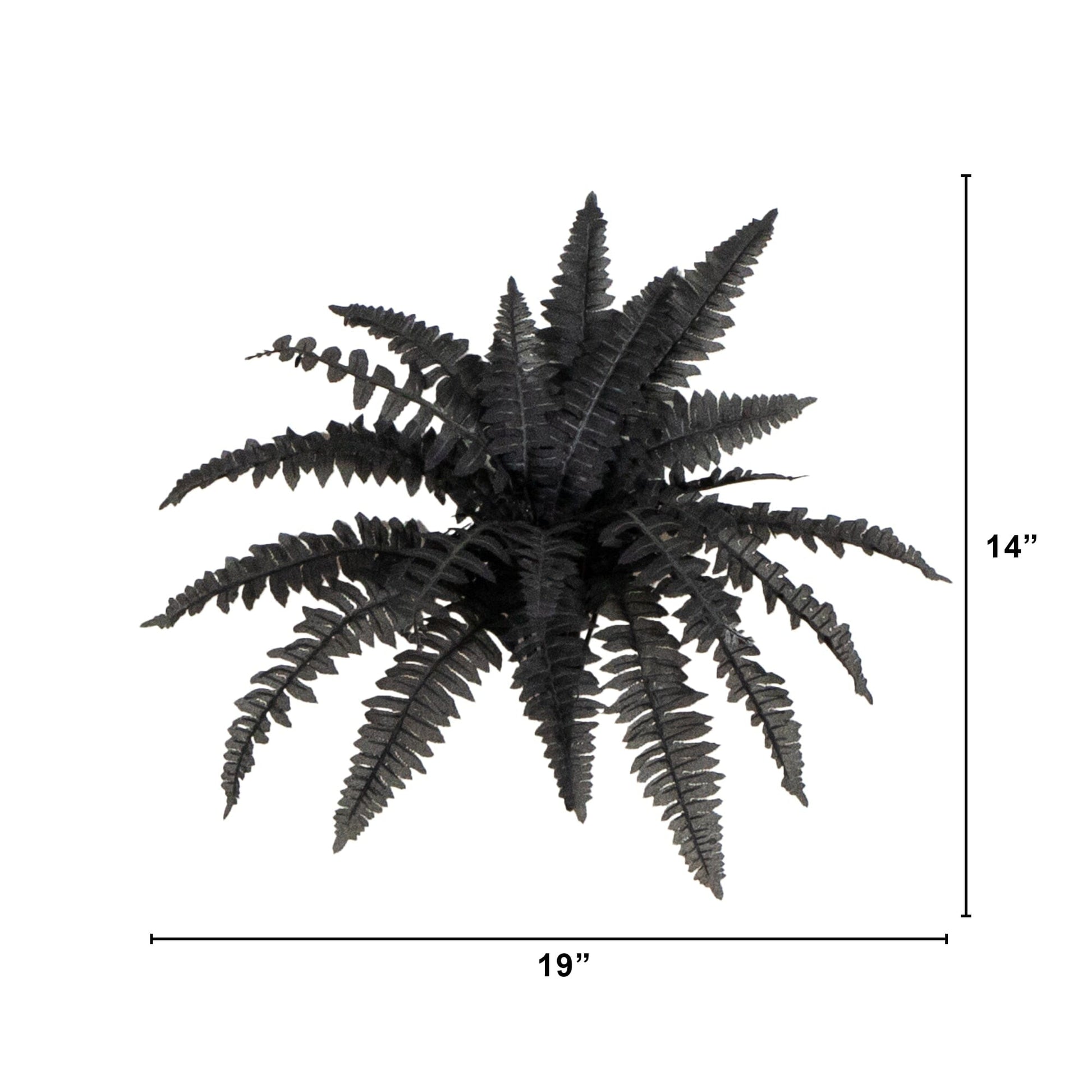 Artificial 19in black Boston fern plant set of 6 on Tampa Home & Garden Store