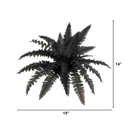 Artificial 19in black Boston fern plant set of 6 on Tampa Home & Garden Store