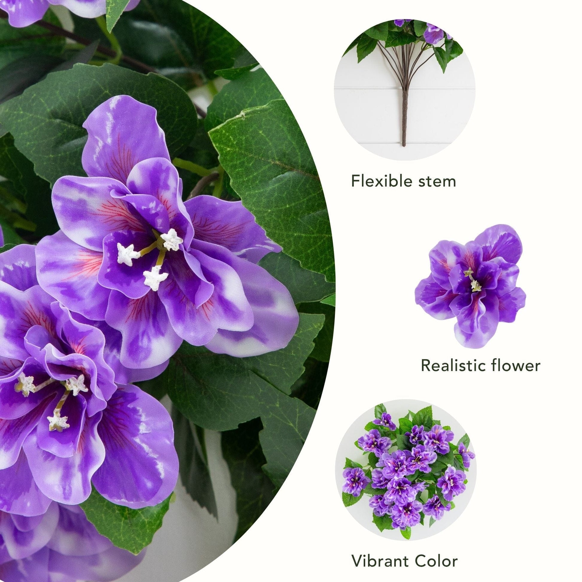 Azalea bush 19in 3-pack; purple blooms with green leaves for indoor/outdoor use on Tampa Home & Garden Store