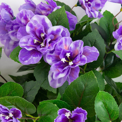 Artificial azalea bush set of 3, 19in UV resistant purple blossoms, green leaves Nearly Natural on Tampa Home & Garden Store