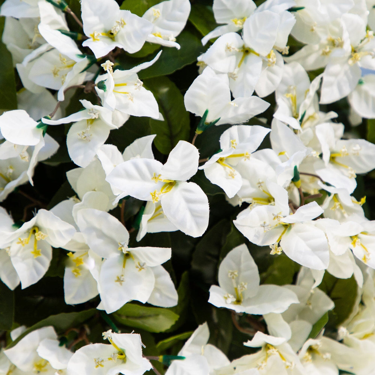 Artificial bougainvillea bush set of 4, white blooms, UV resistant, Nearly Natural on Tampa Home & Garden Store