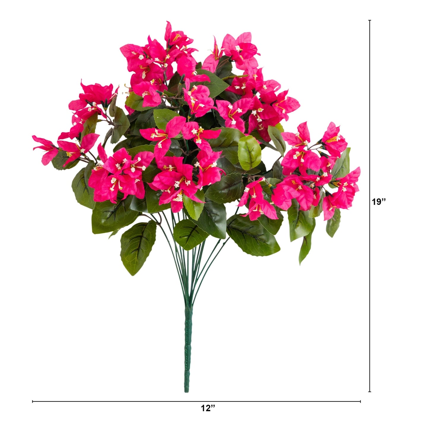 Artificial bougainvillea bush set of 4 with pink blooms UV resistant Nearly Natural on Tampa Home & Garden Store