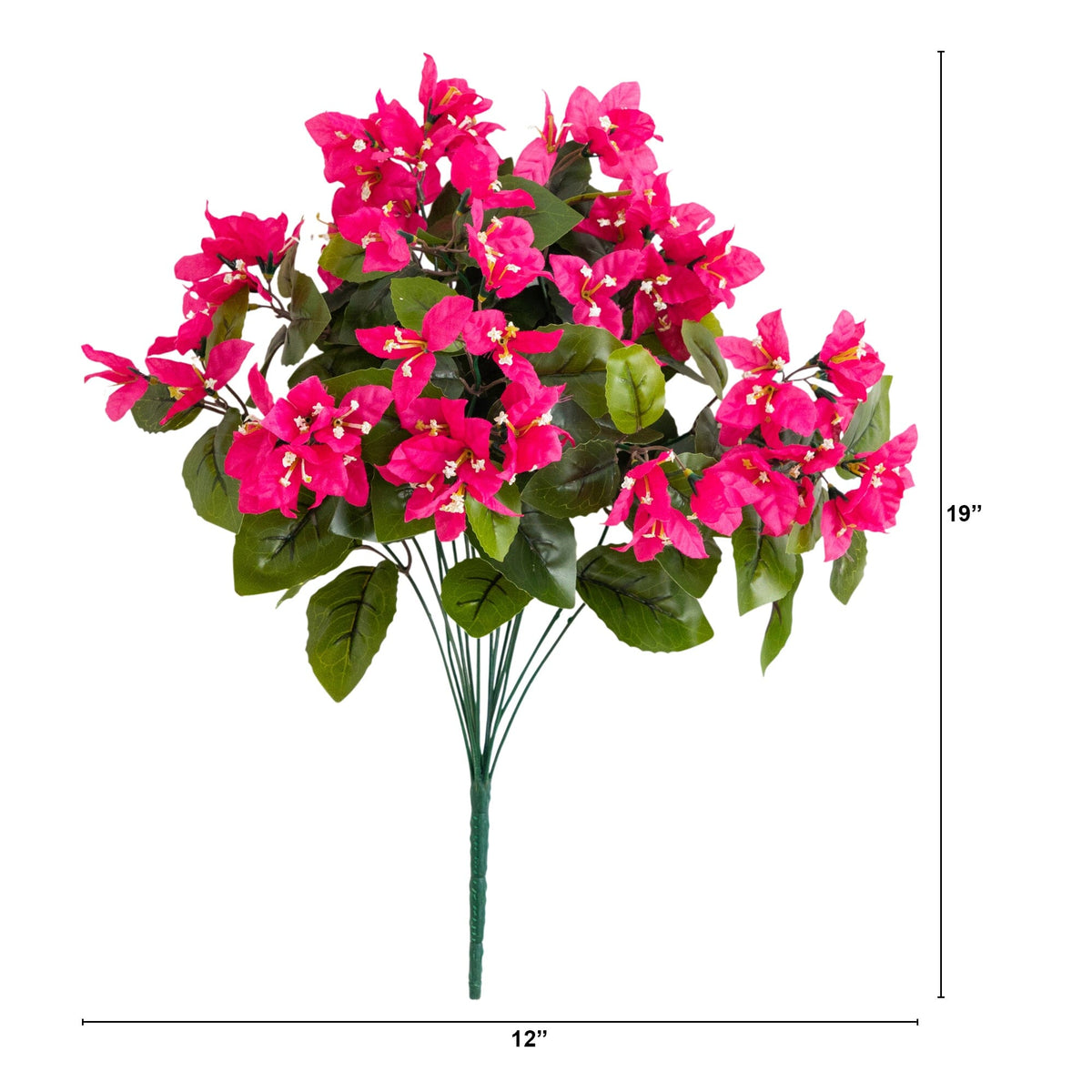 Artificial bougainvillea bush set of 4 with pink blooms UV resistant Nearly Natural on Tampa Home & Garden Store