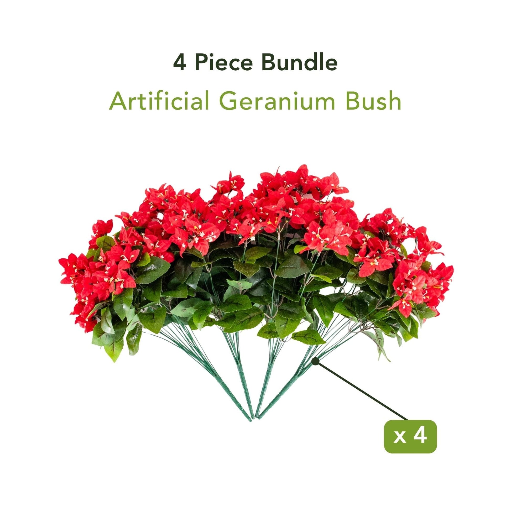 Artificial Bougainvillea Bush, 19in UV-resistant, indoor/outdoor, set of 4, Nearly Natural on Tampa Home & Garden Store
