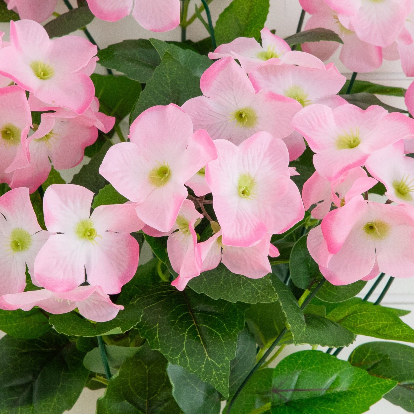 Artificial hydrangea bush 19in UV resistant set of 3 by Nearly Natural indoor outdoor on Tampa Home & Garden Store