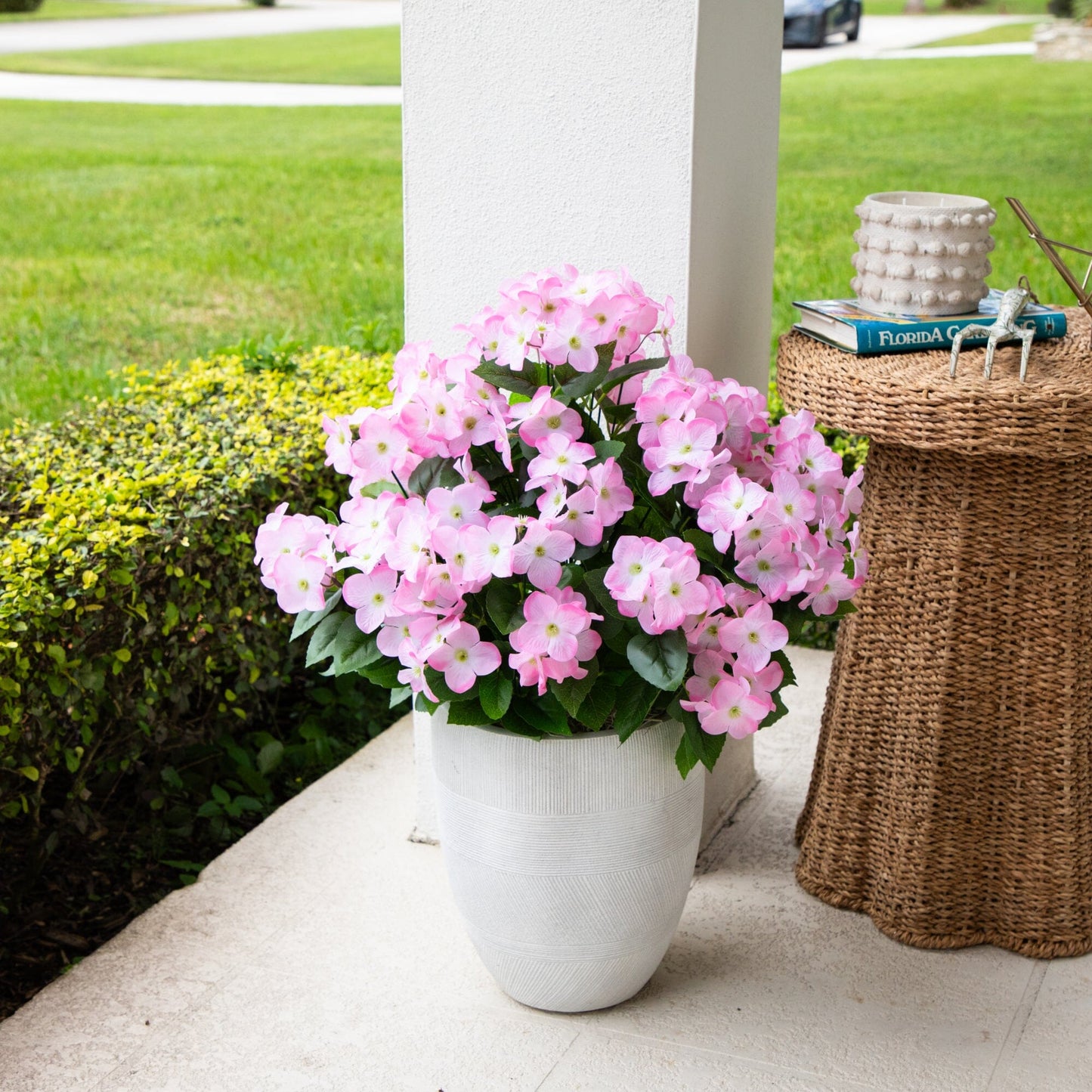 19 Inch Artificial Hydrangea Bush Set of 3