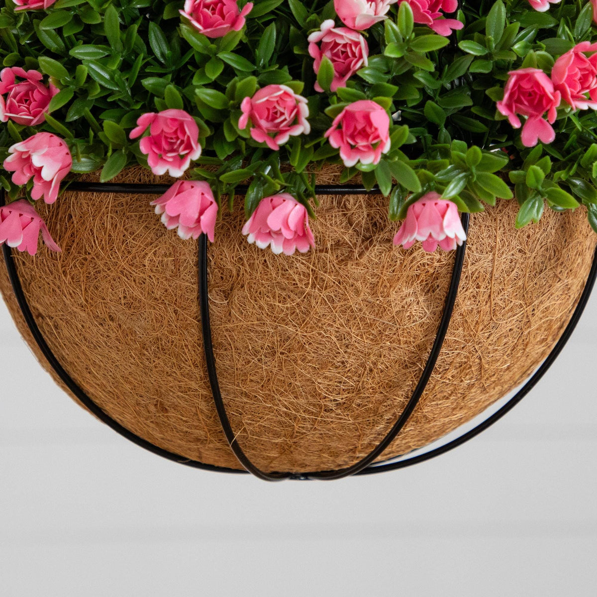 Artificial Mini Rose and Aptenia Hanging Basket
