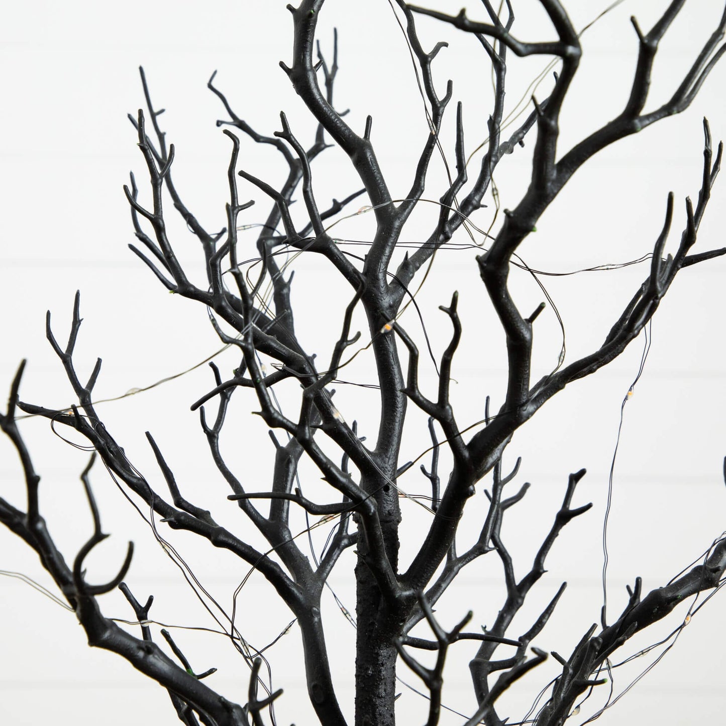 2ft black spooky twig tree with 60 orange and purple copper wire LED lights by Nearly Natural on Tampa Home & Garden Store