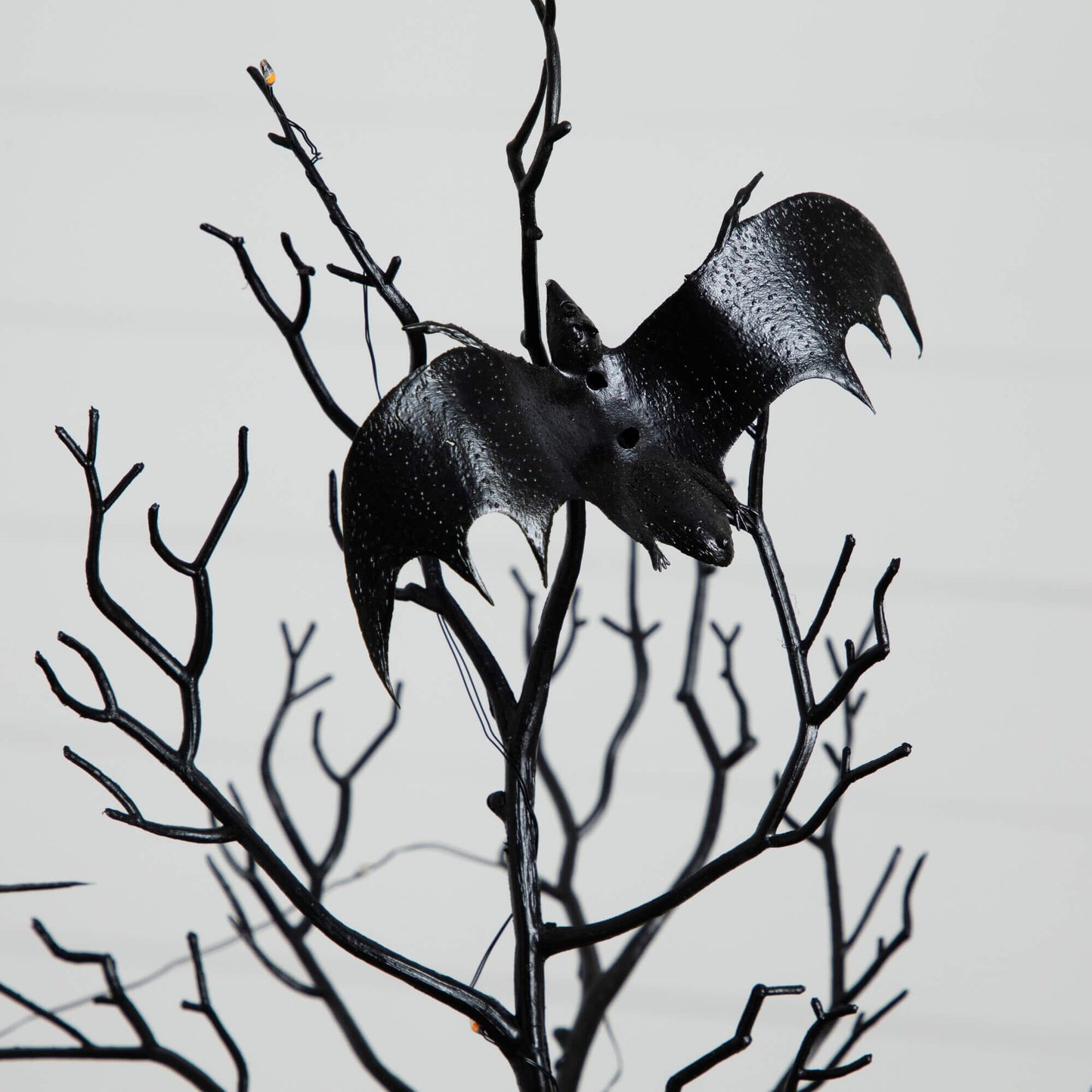 2' Nearly Natural pre-lit Halloween black twig tree with bats and 40 orange & purple LEDs on Tampa Home & Garden Store