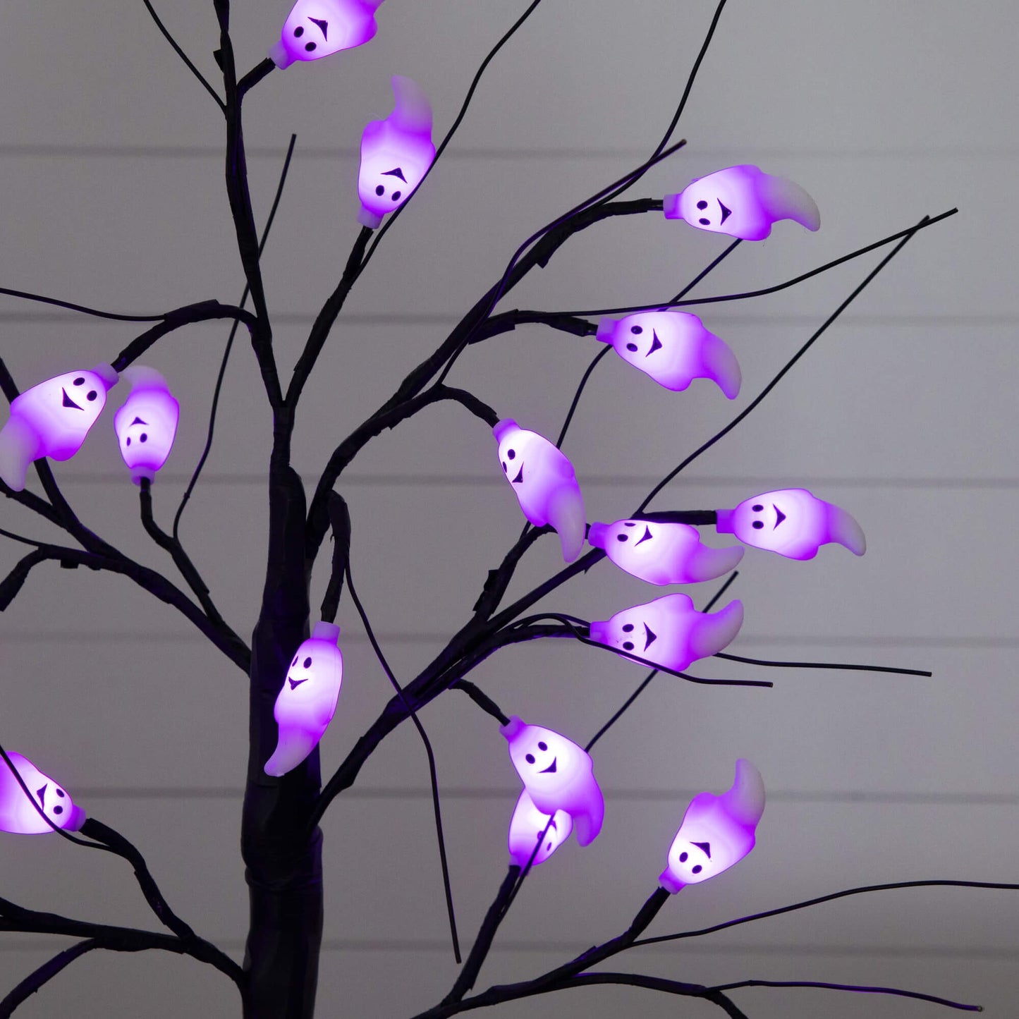 2' pre-lit ghost twig tree with 24 purple LED lights by Nearly Natural on Tampa Home & Garden Store