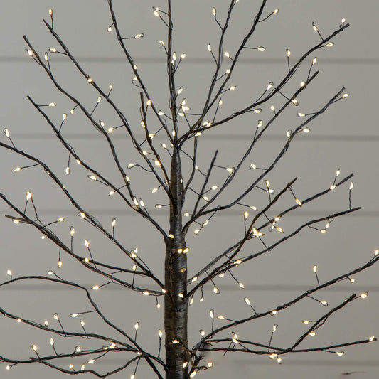 2' Pre-Lit Halloween Black Twig Tree by Nearly Natural with 210 warm white copper-wire LEDs on Tampa Home & Garden Store