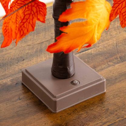 2ft Nearly Natural artificial autumn maple tree with leaves wrapped around trunk on base on Tampa Home & Garden Store