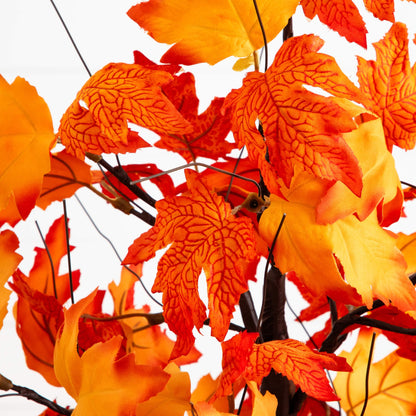 2ft Nearly Natural pre-lit autumn maple tree with 24 warm white LEDs and detachable base on Tampa Home & Garden Store