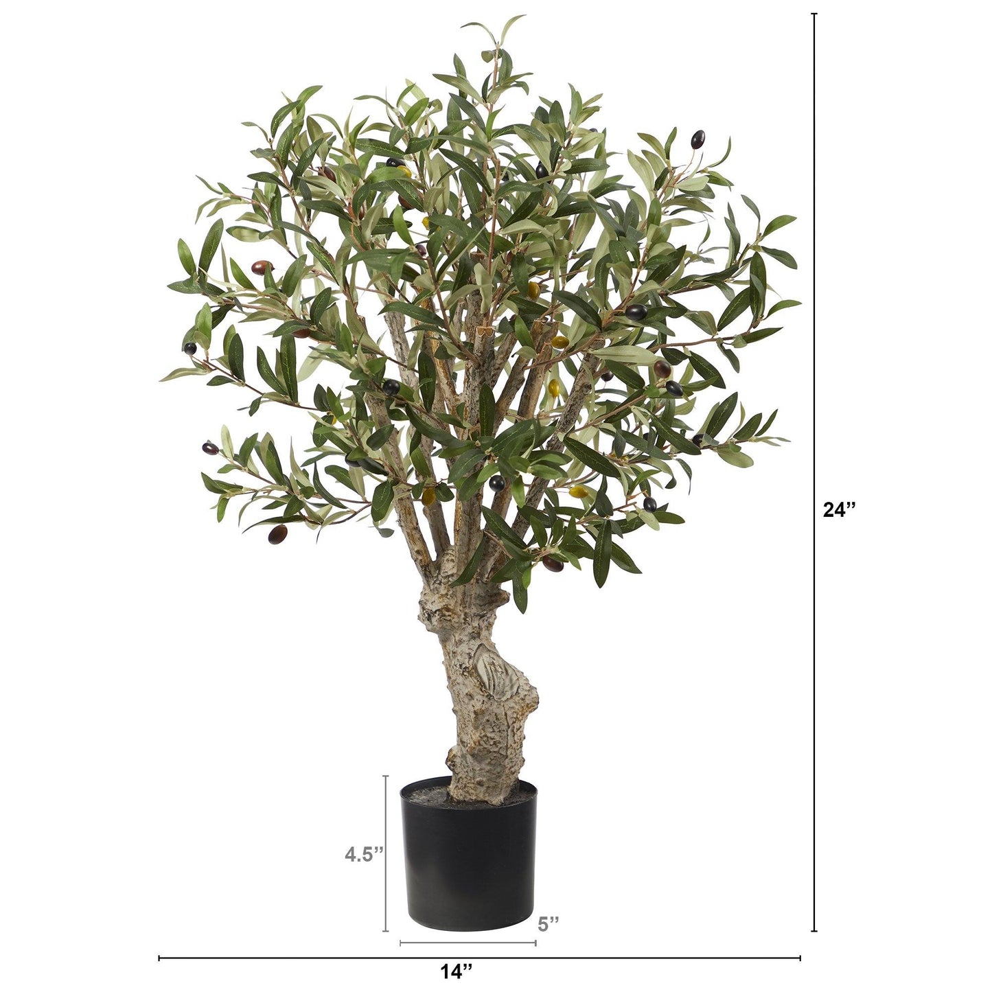 2’ Olive Small Artificial Tree