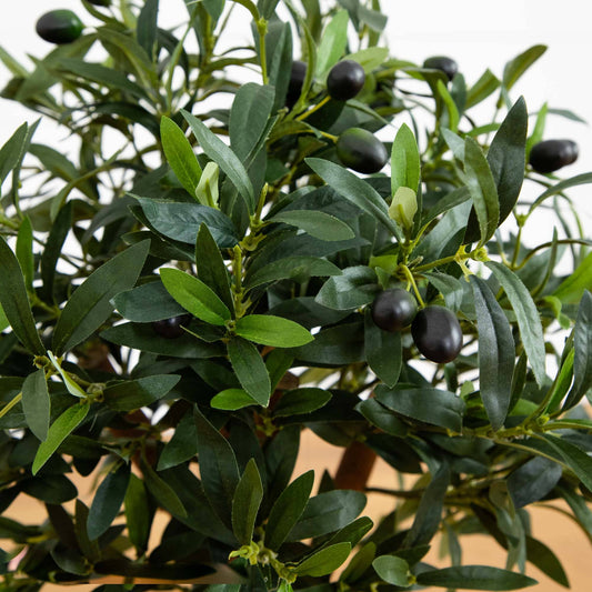 2' Olive artificial tree Nearly Natural with dark olives and slender green leaves on Tampa Home & Garden Store