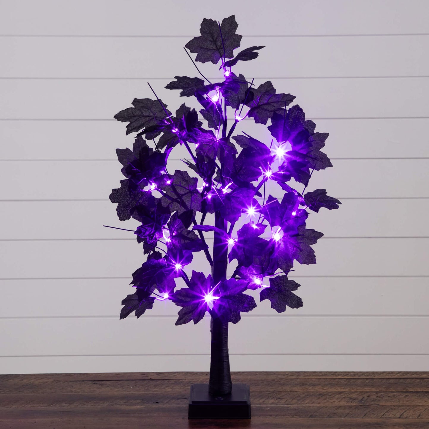 2' pre-lit Halloween black maple tree, 24 orange/purple LEDs by Nearly Natural on Tampa Store on Tampa Home & Garden Store