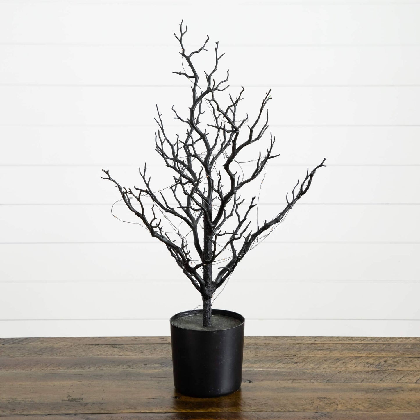2' Pre-Lit Halloween Black Spooky Twig Tree with 60 orange & purple copper wire LED lights on Tampa Home & Garden Store